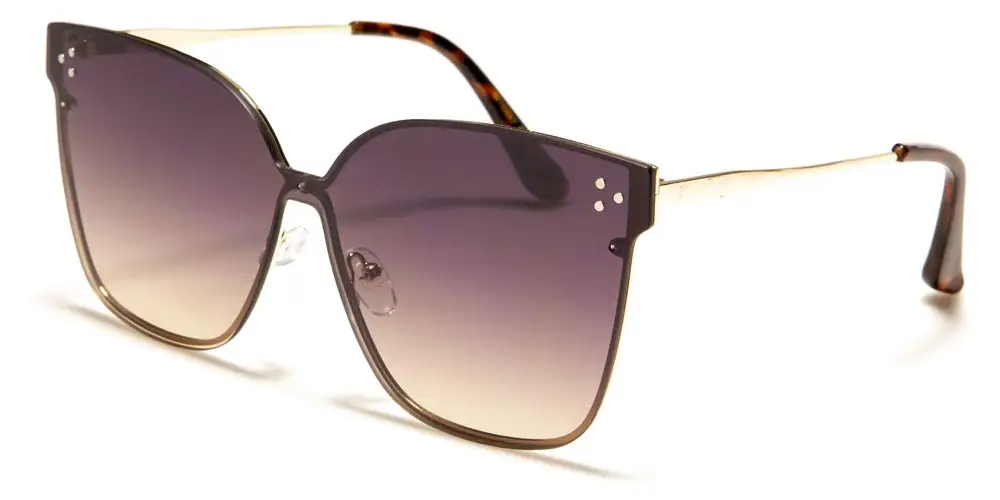 Refined Women's Rimless Cat-Eye Sunglasses