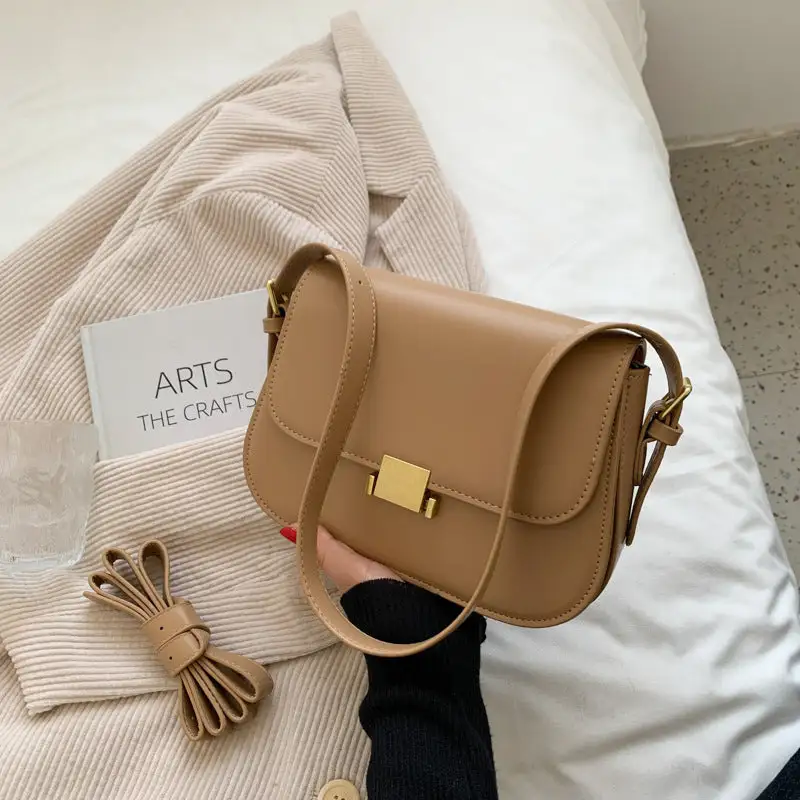 Structured Compact Faux Leather Square Crossbody Bag