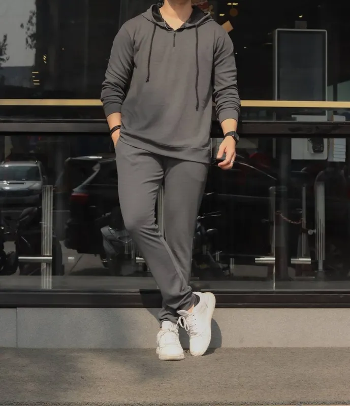Dark Grey Tracksuit Set