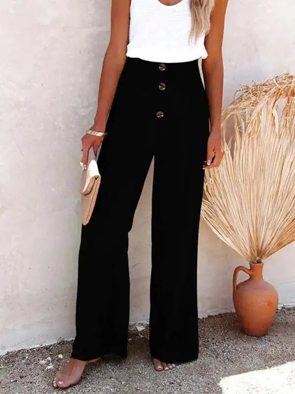 Trousers Pure Linen Loose Wide Leg Pants