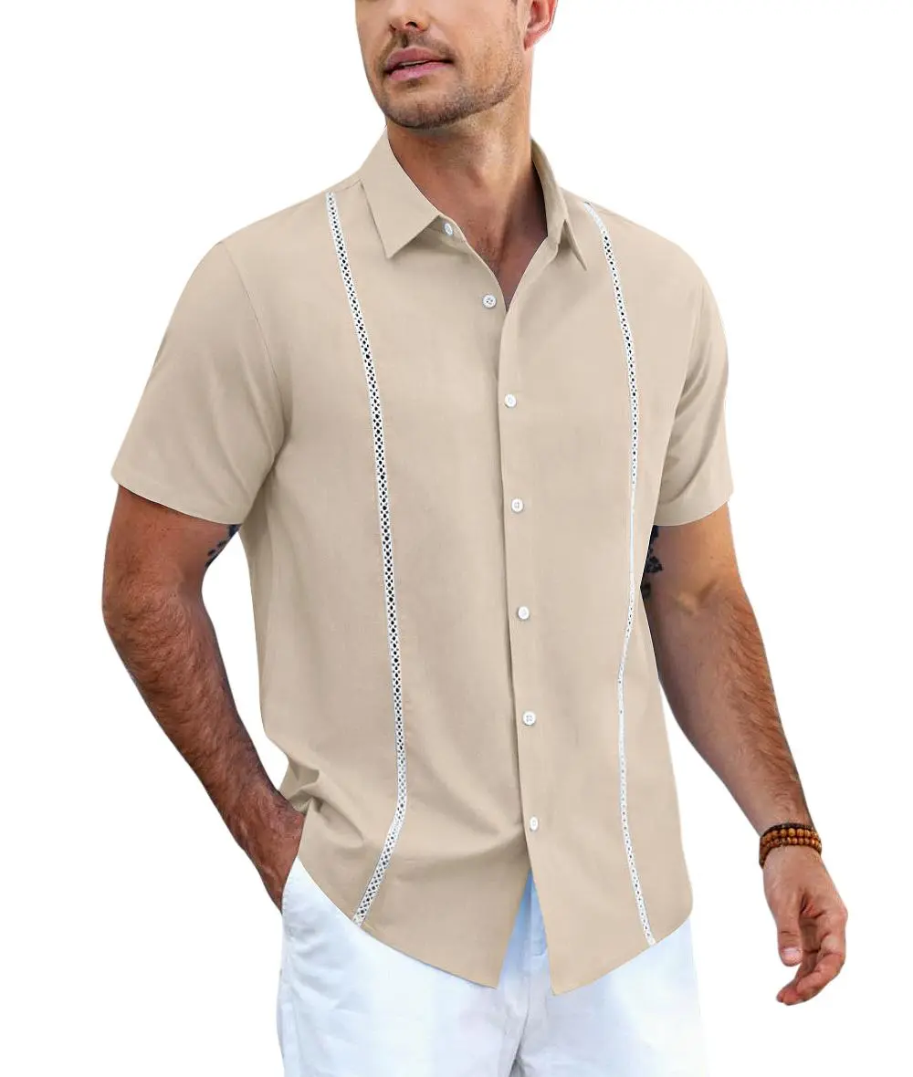 Summer Casual Cuban Guayabera Shirt