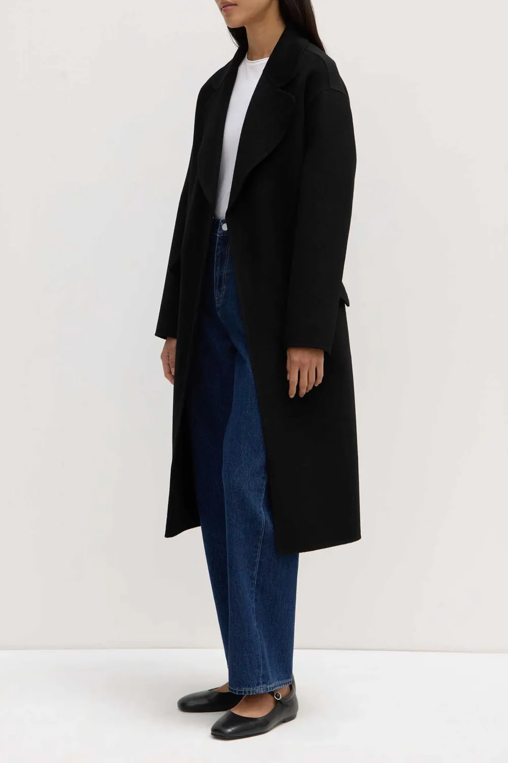 Shoulder Down Single Breasted Coat
