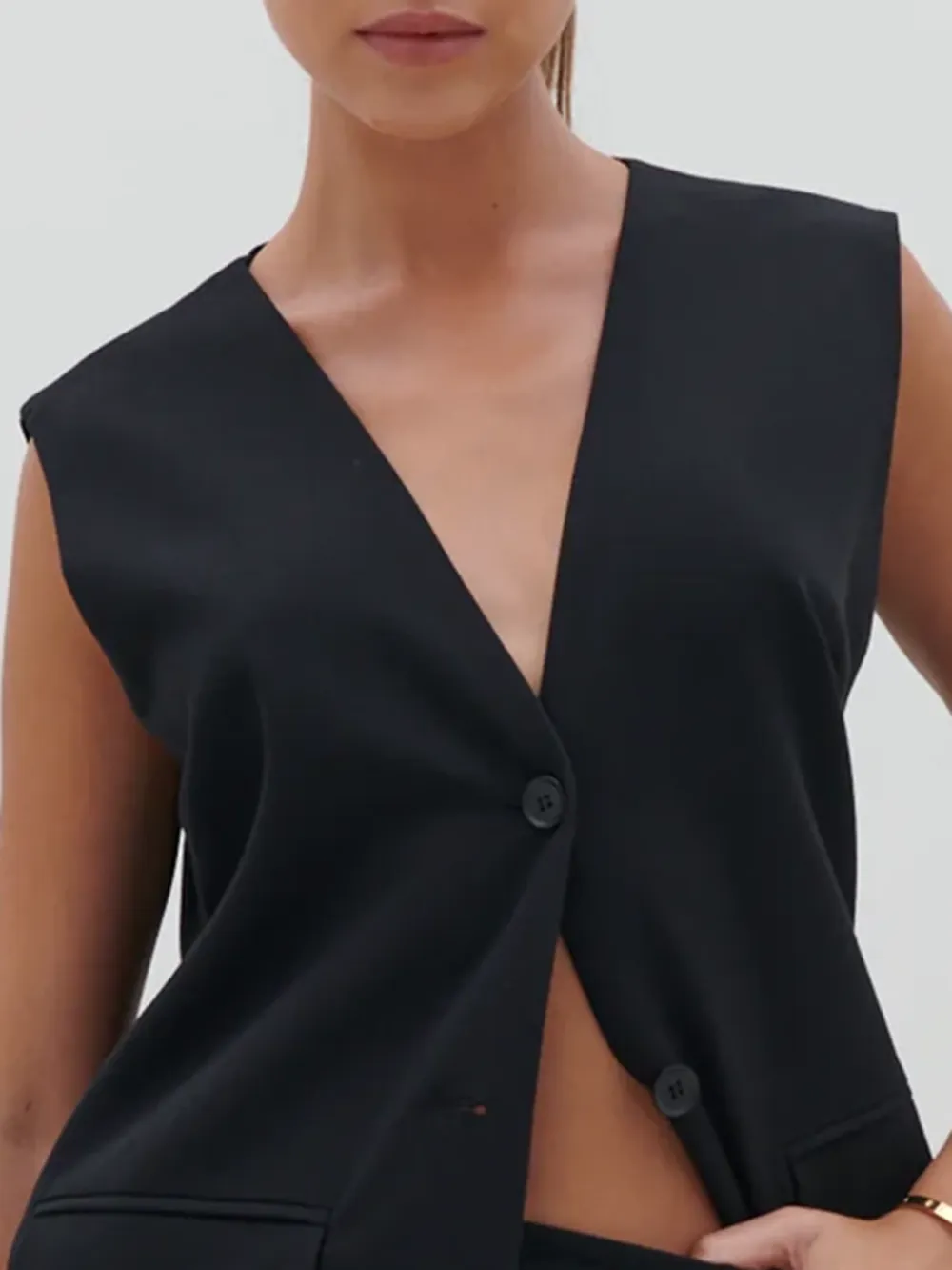 Casual Style Sleeveless Waistcoat