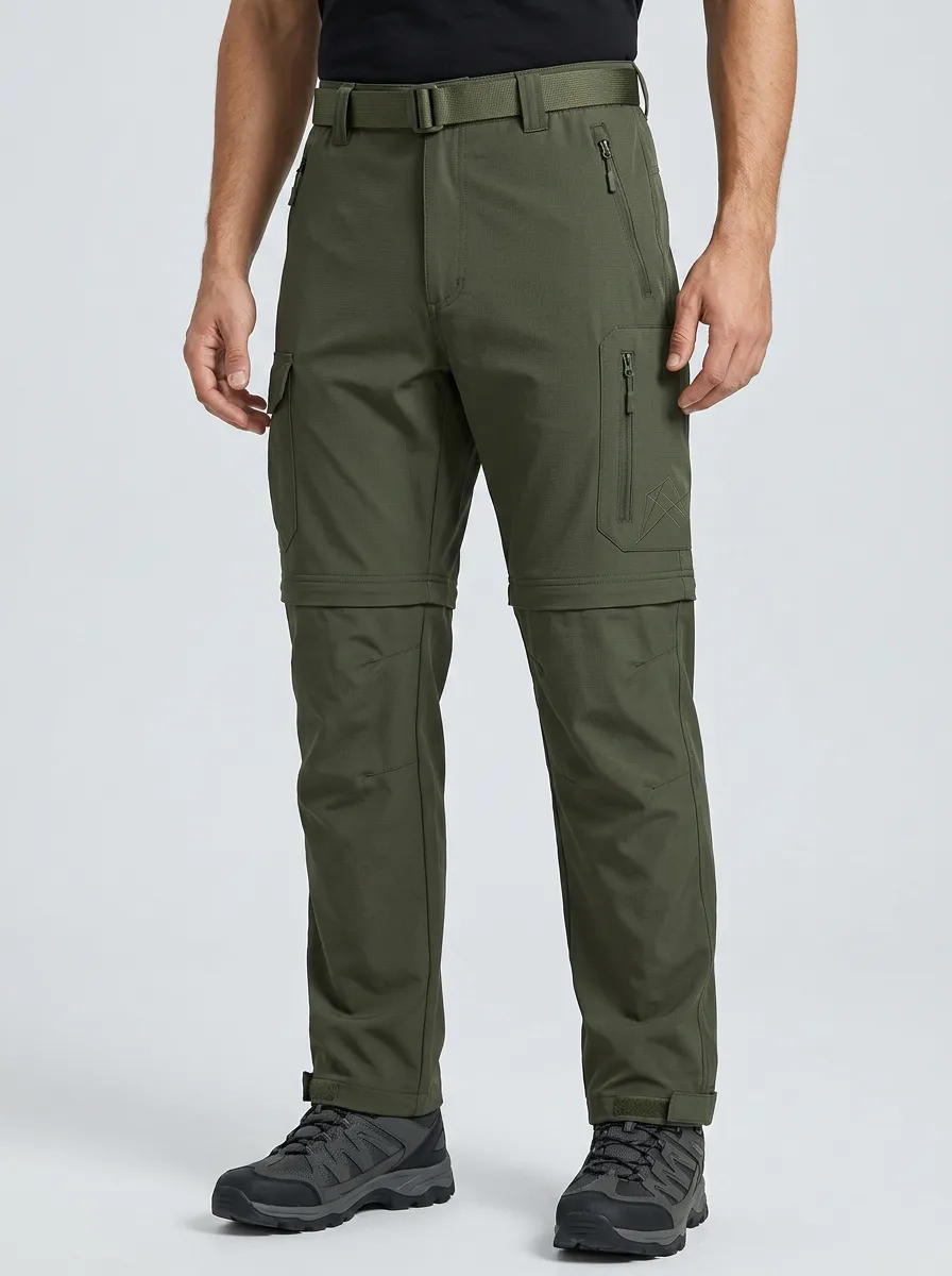 Men's Outback Expedition Multi-Pocket Waterproof Zip-Off Tactical Cargo Pants
