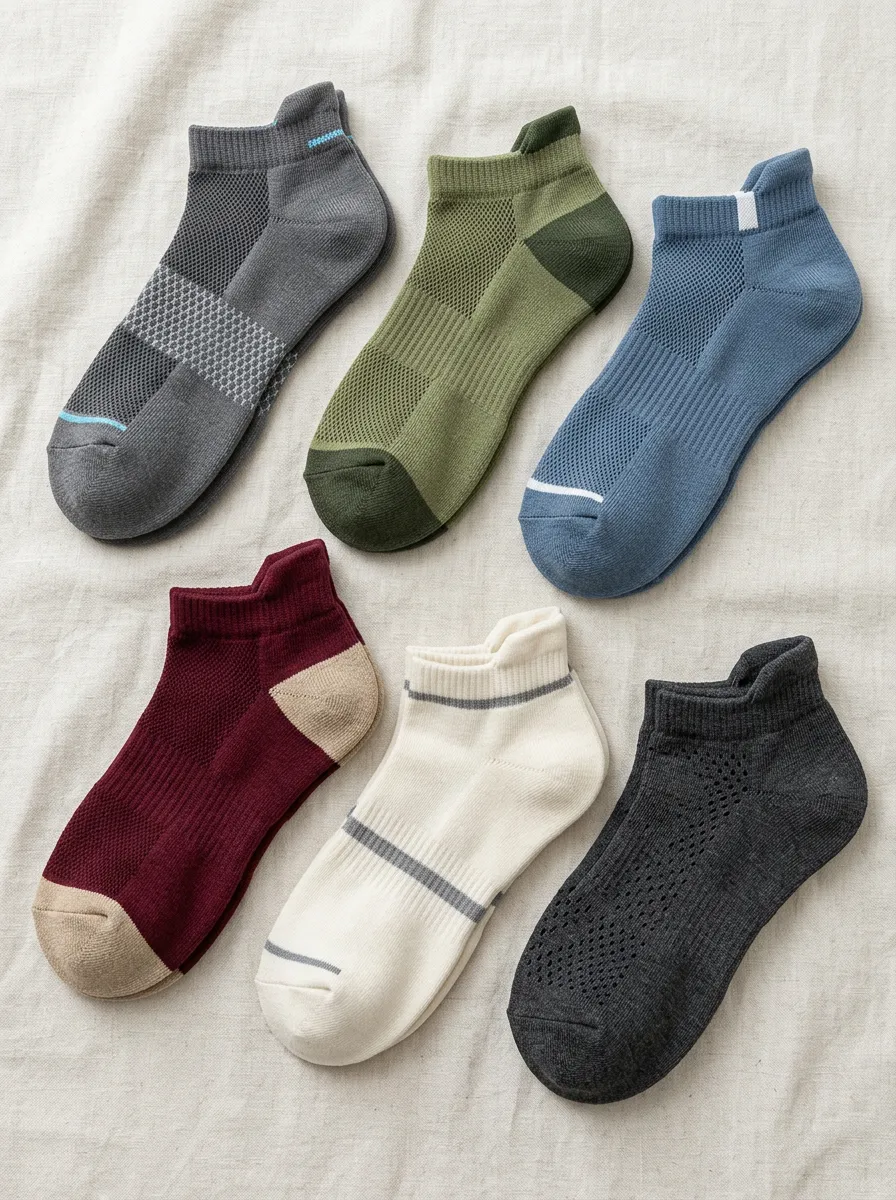 Mesh Men's Six Pack Ankle Socks Bundle