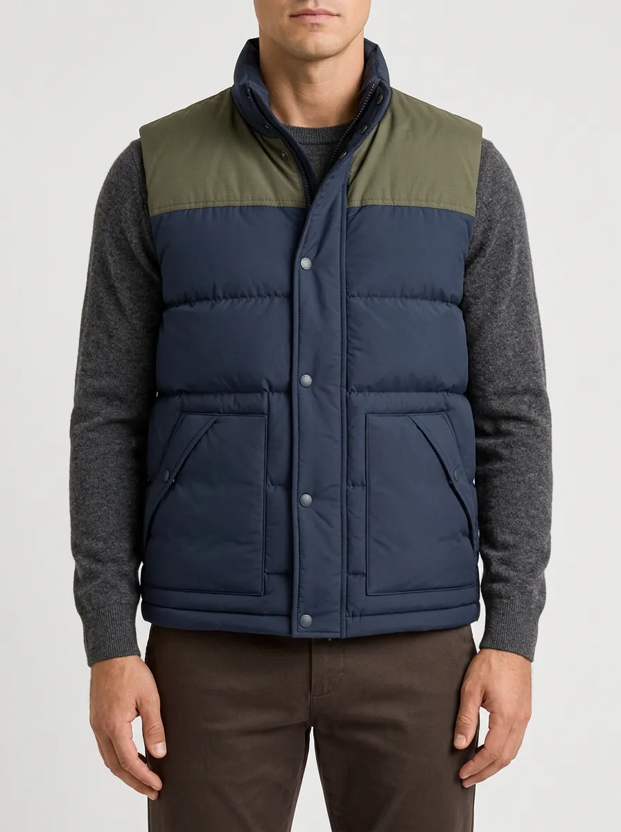 Men's Colorblock Down Gilet