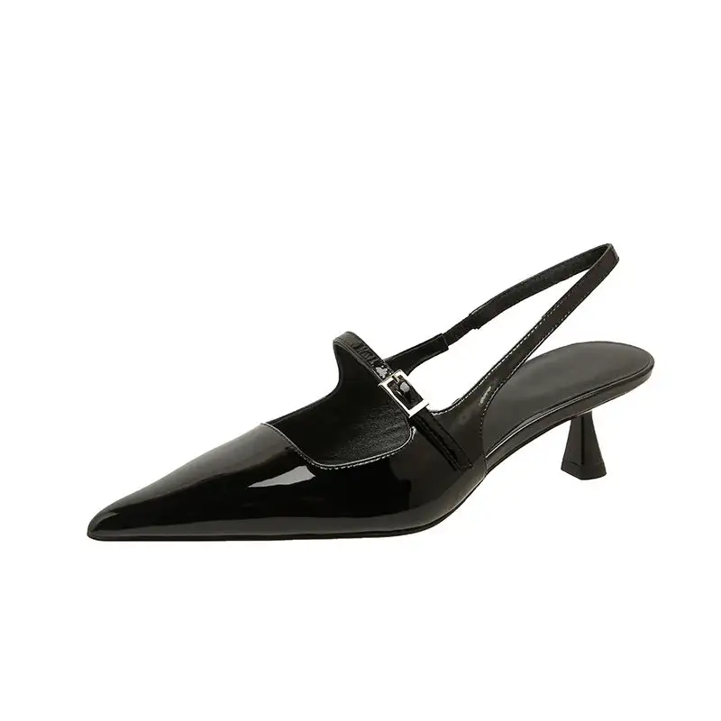 Hollow Detail Pointed Toe Stiletto Sandals