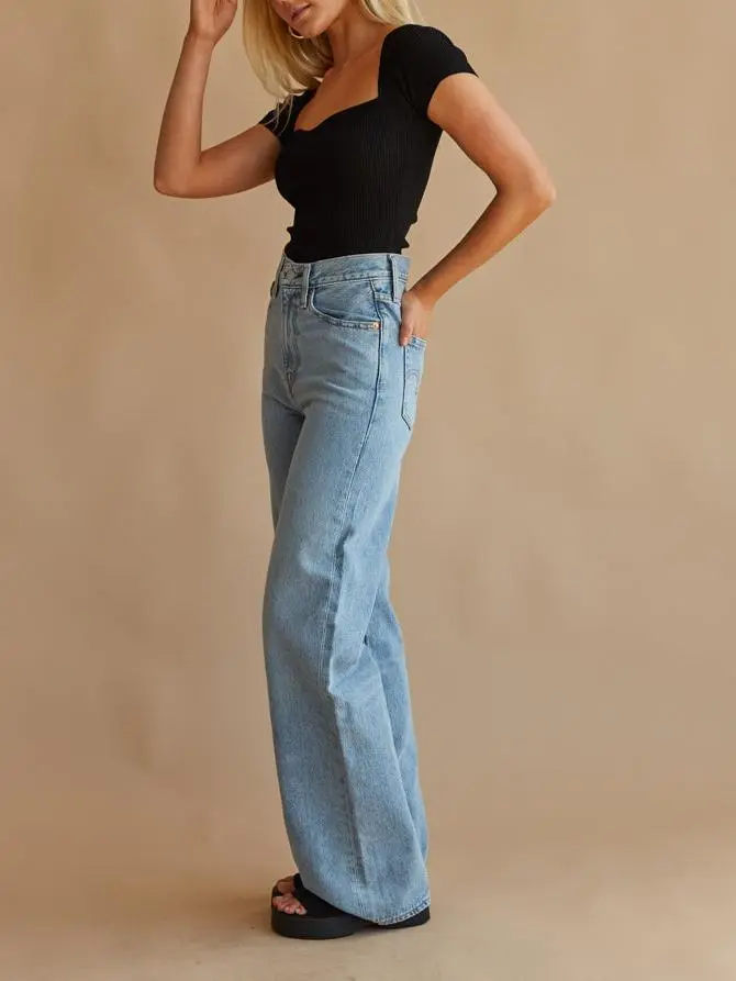 Regular Wide Leg Jeans Far and Wide