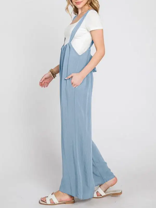 Jumpsuit Clean All Match Lace Up Pants