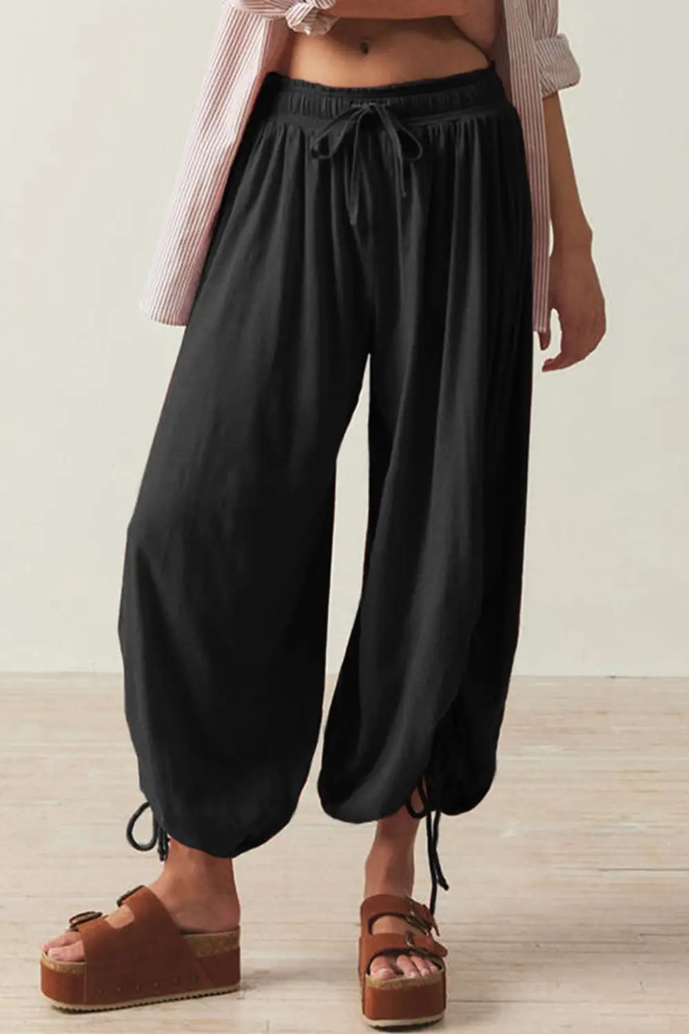 Everyday Drawstring Ruched Pants