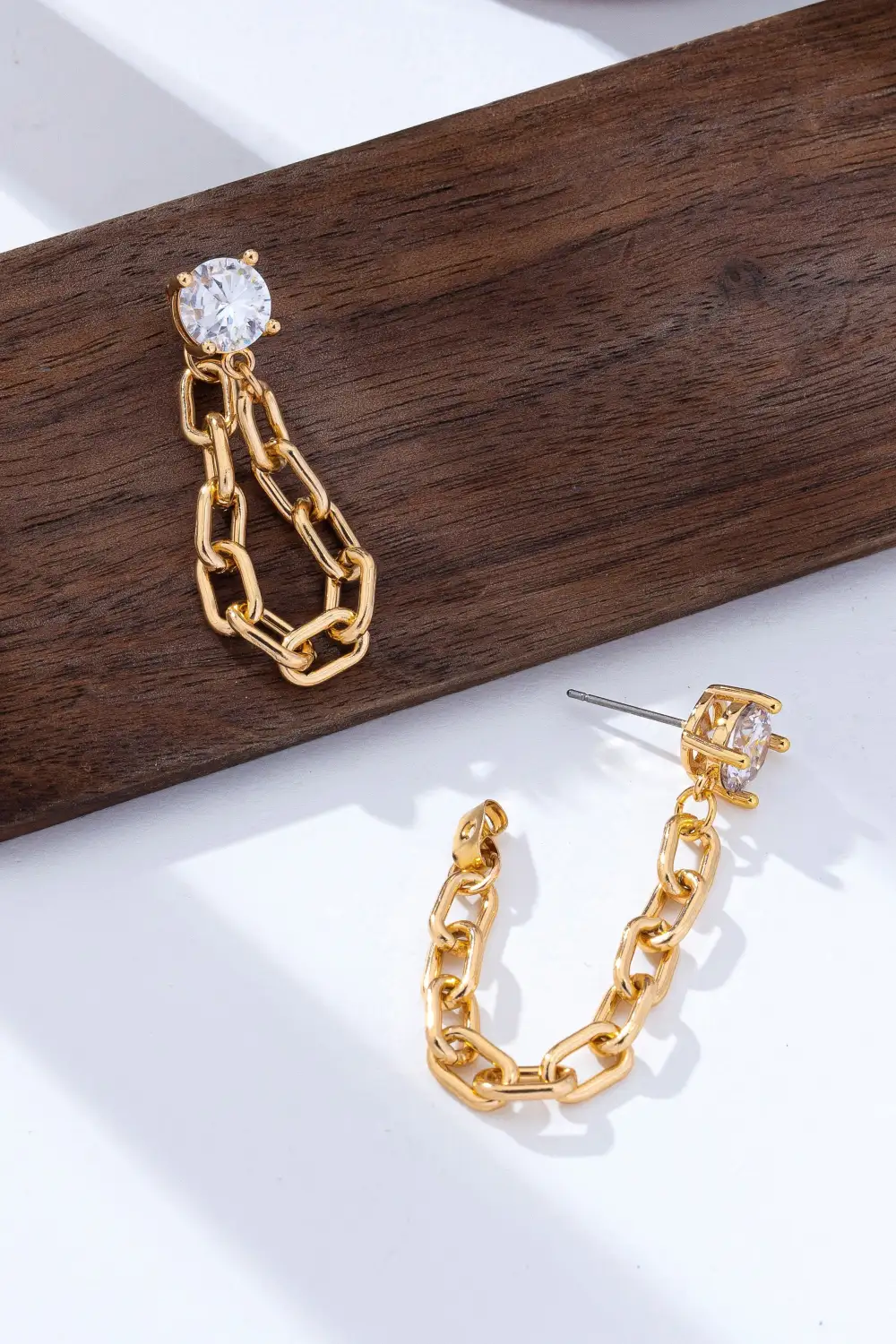 Crystal Stud Hoop And Drop