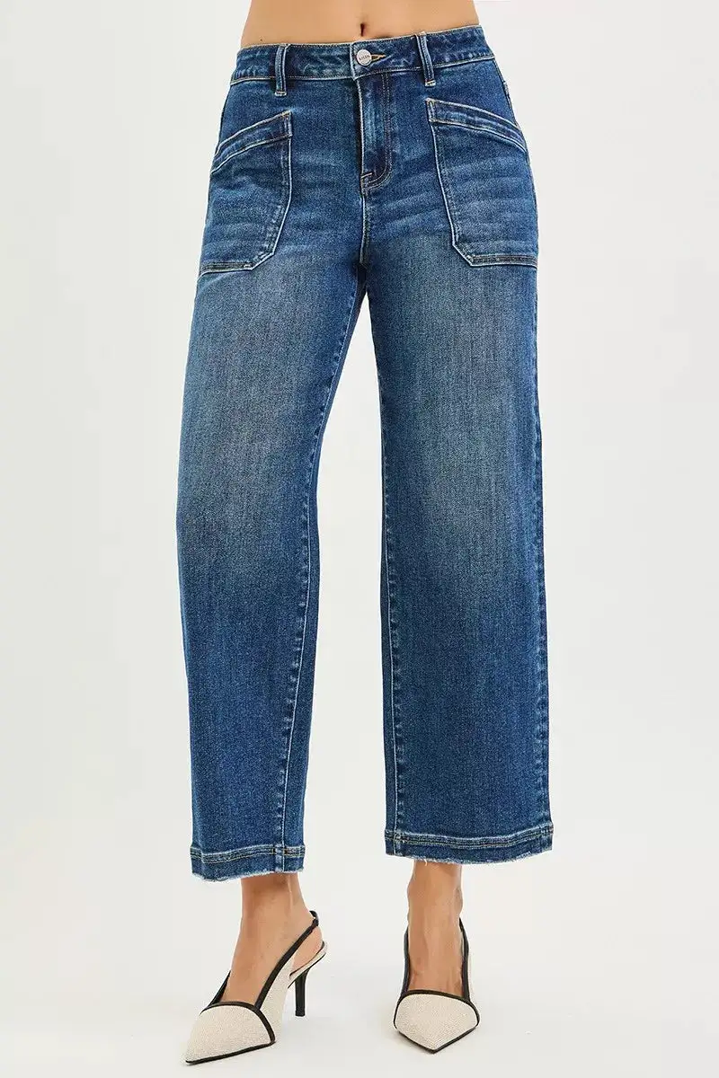 Patch Pocket Baggy Jeans