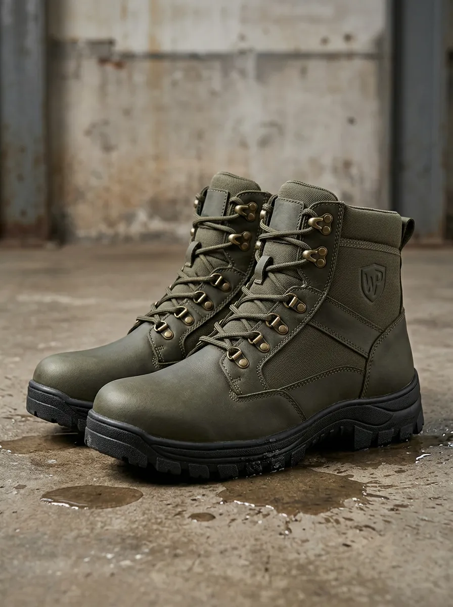 Durable-Look Tactical Workwear Men's Waterproof Work Boots