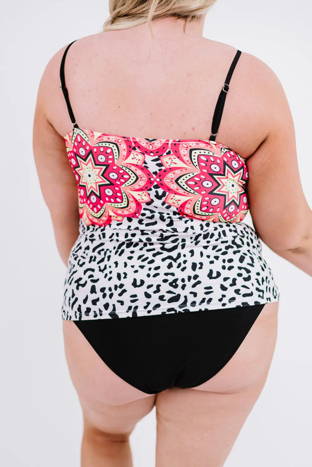 Swimwear Leopard Plus Size 2 Piece Tankini Sets