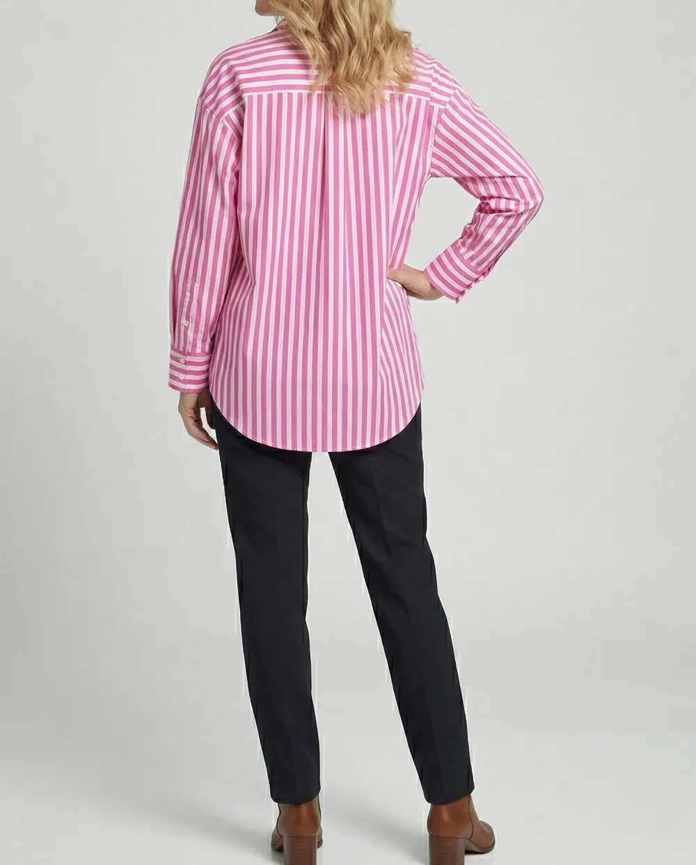 Lightweight Striped Relaxed Blouse