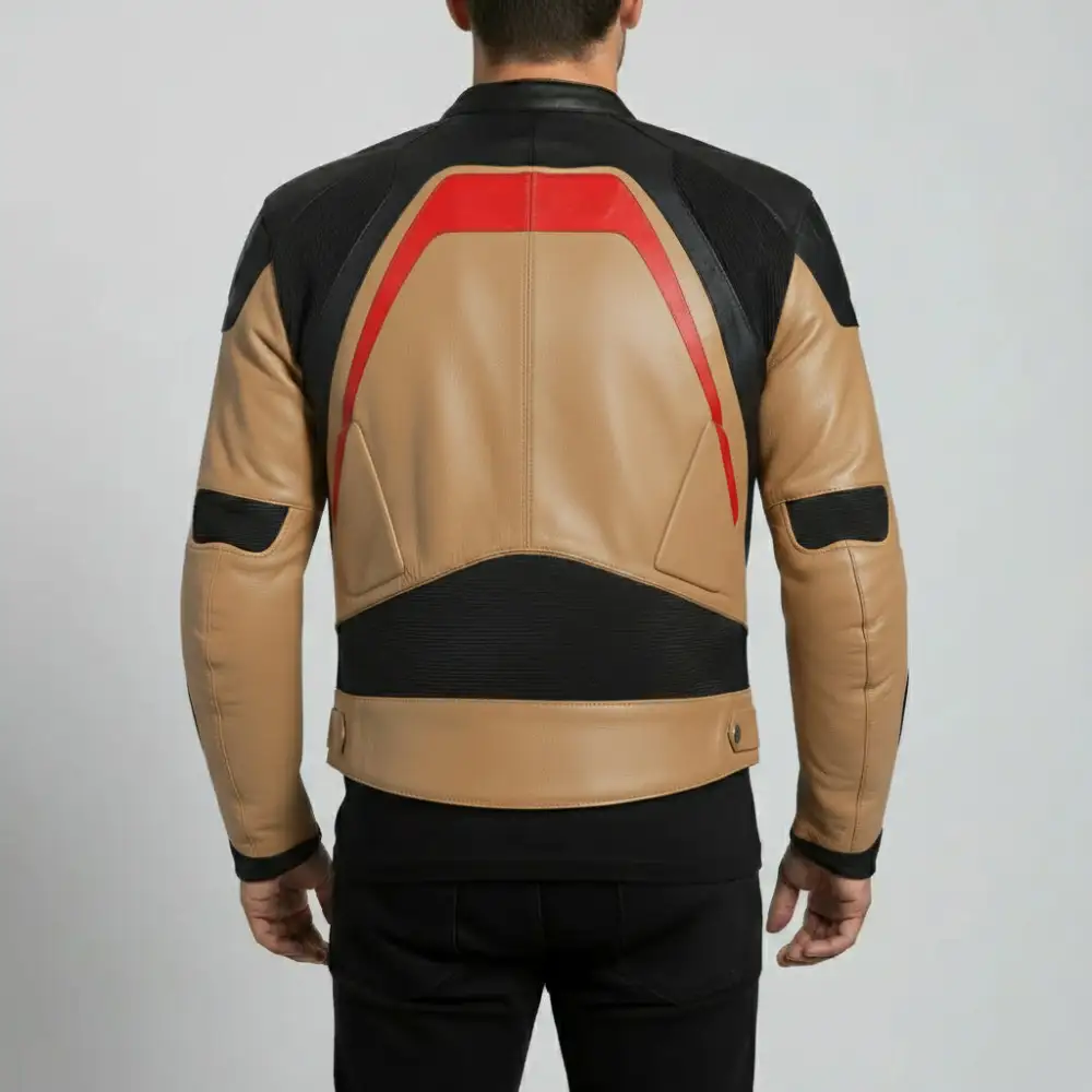 Classic Cowhide Biker Racing Motorcycle Jacket