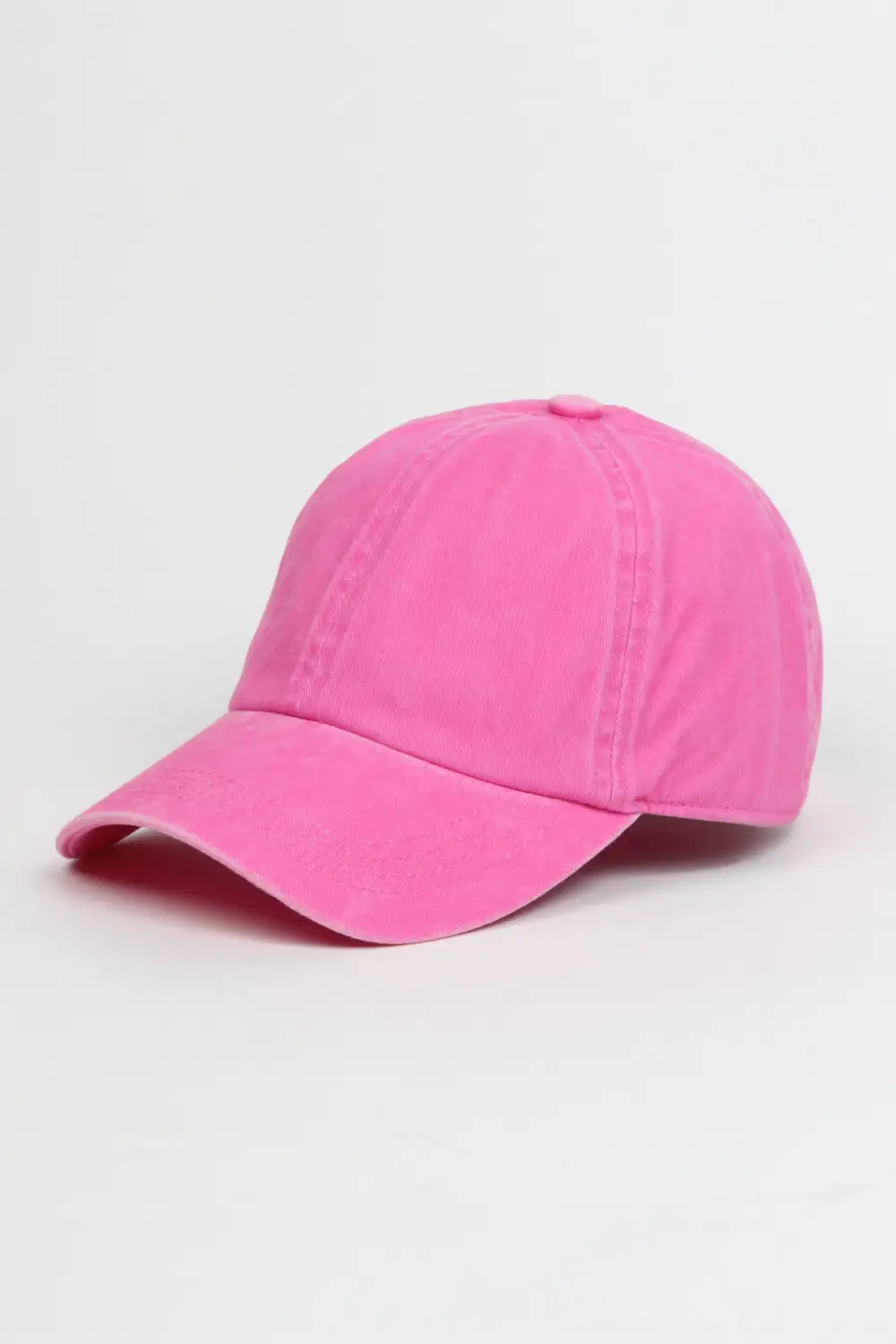 Six Panel Washed Denim Baseball Cap