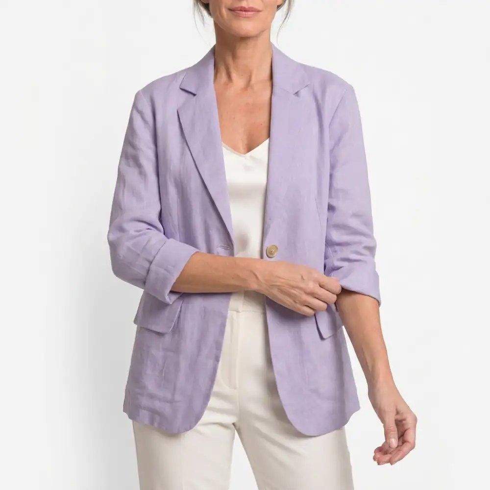 Single-Button Relaxed Blazer