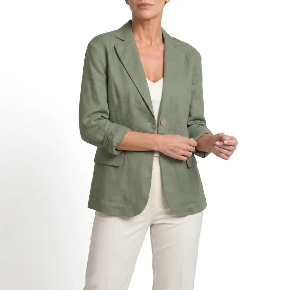 Single-Button Relaxed Blazer
