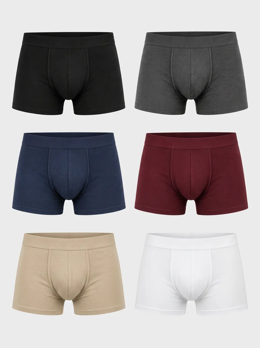 Men's Multi-Color Essential Trunk Boxer Briefs Set