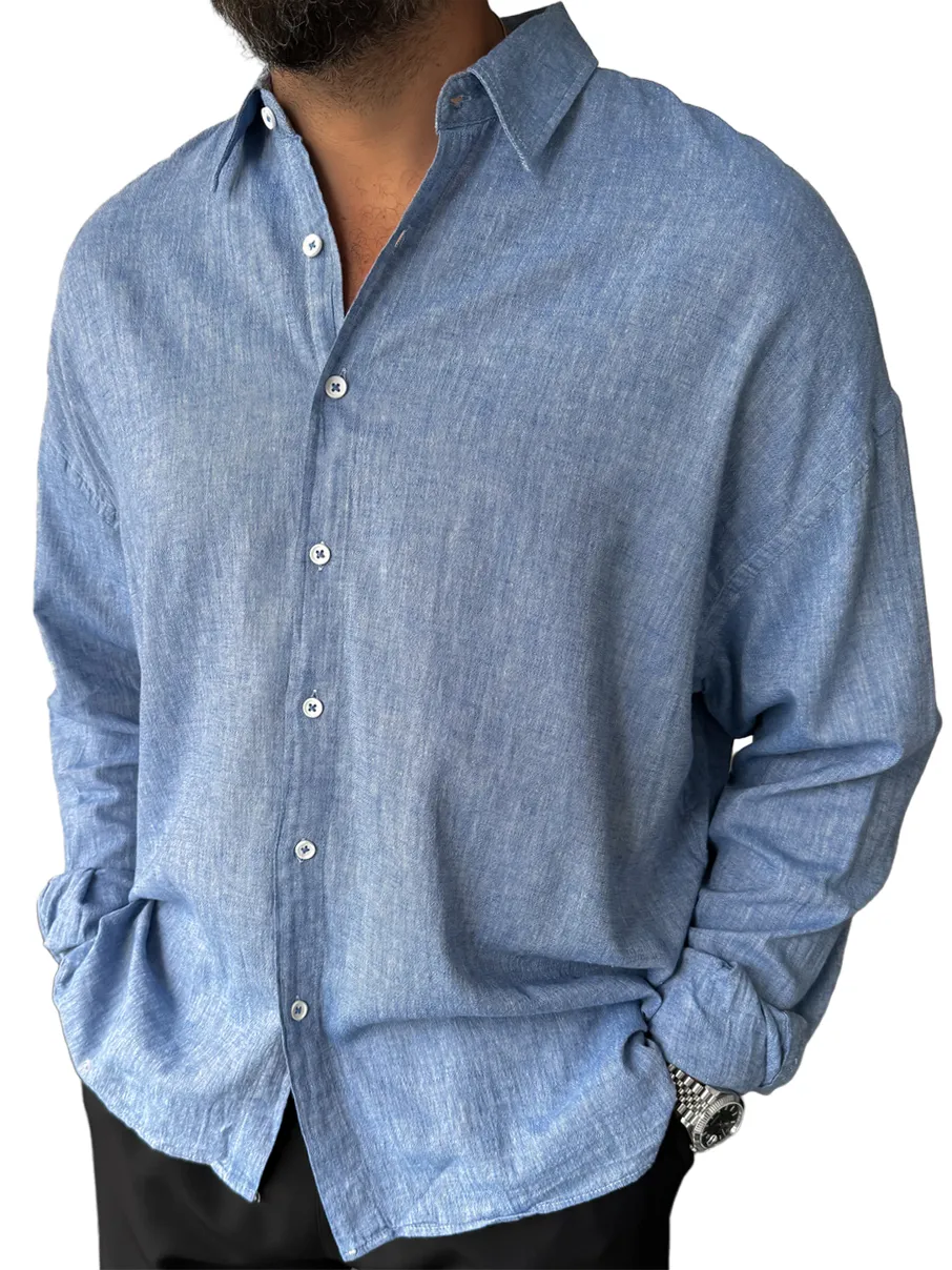 Everyday Cotton Linen Long Sleeve Shirt