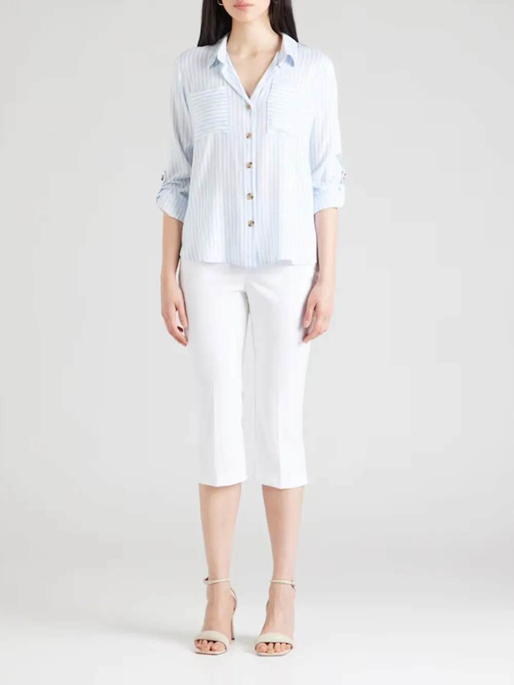 Striped Long Sleeve Casual Style Blouses