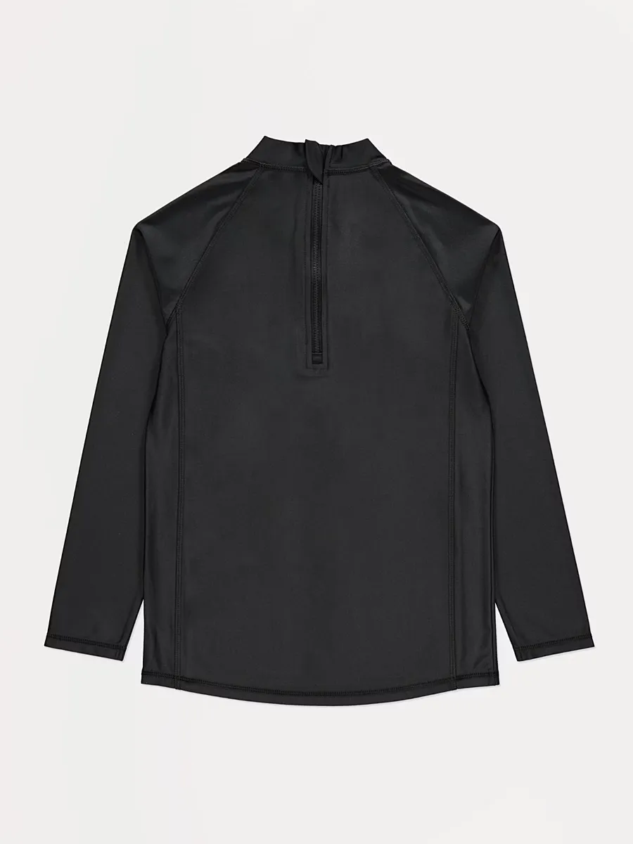 Black Long Sleeve Rash Vest