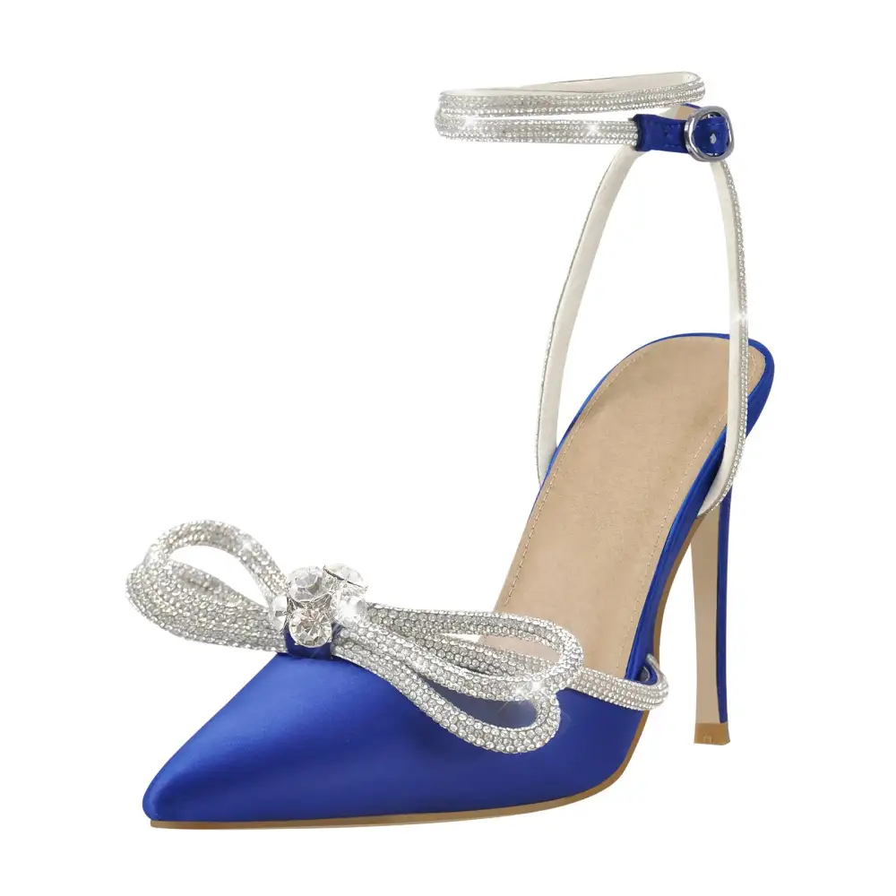 Elegant Rhinestone Pointed Toe Stiletto Pumps