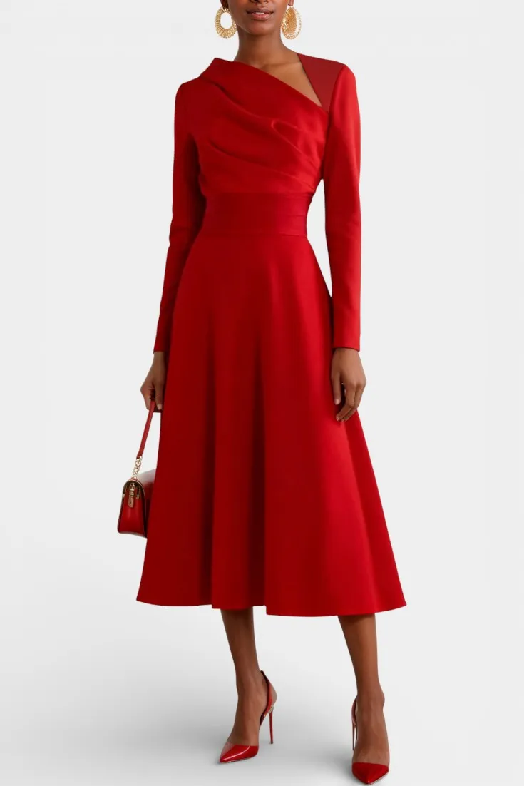 Asymmetric Midi Dress