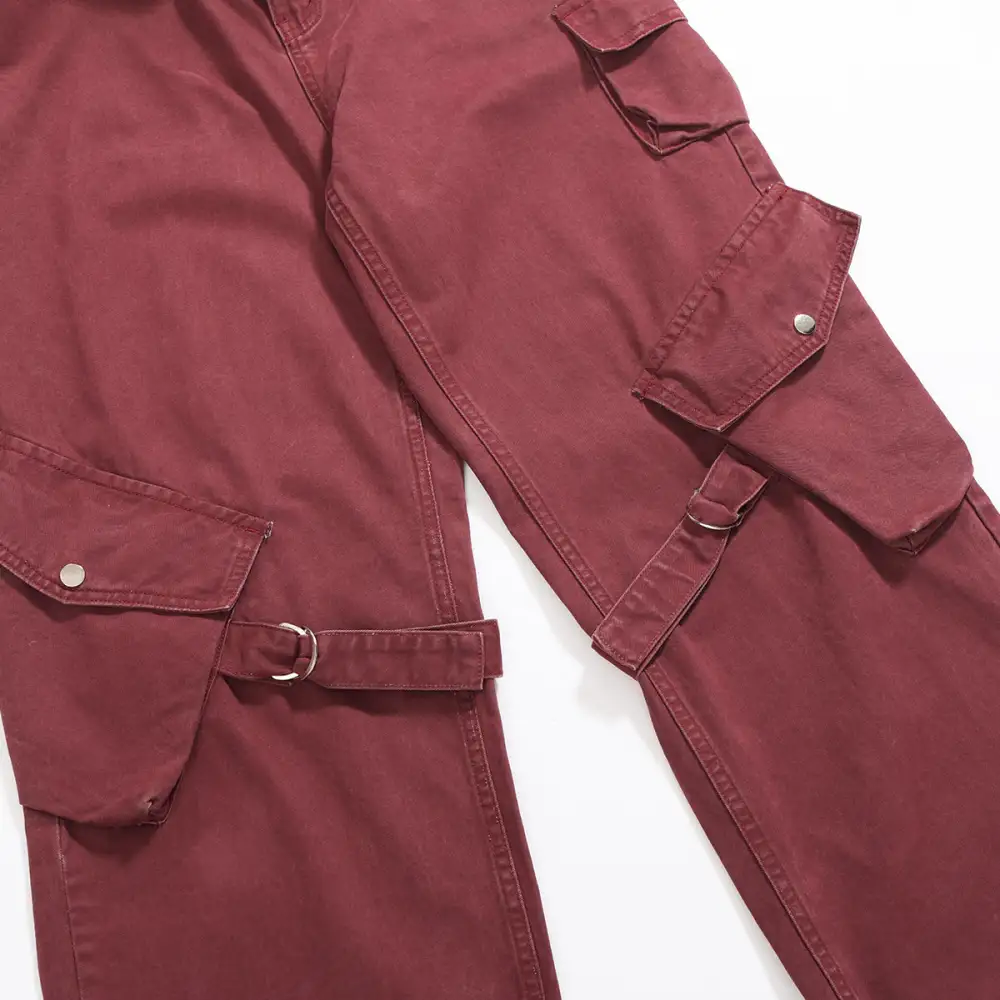Men's Straight Leg Cargo Denim Jeans