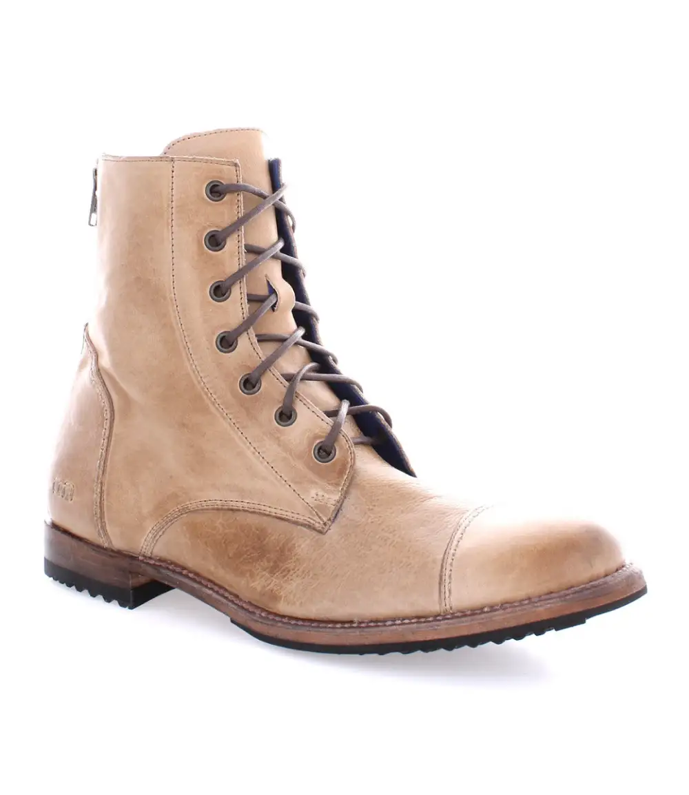 Back-Zip Streamlined Combat Boots