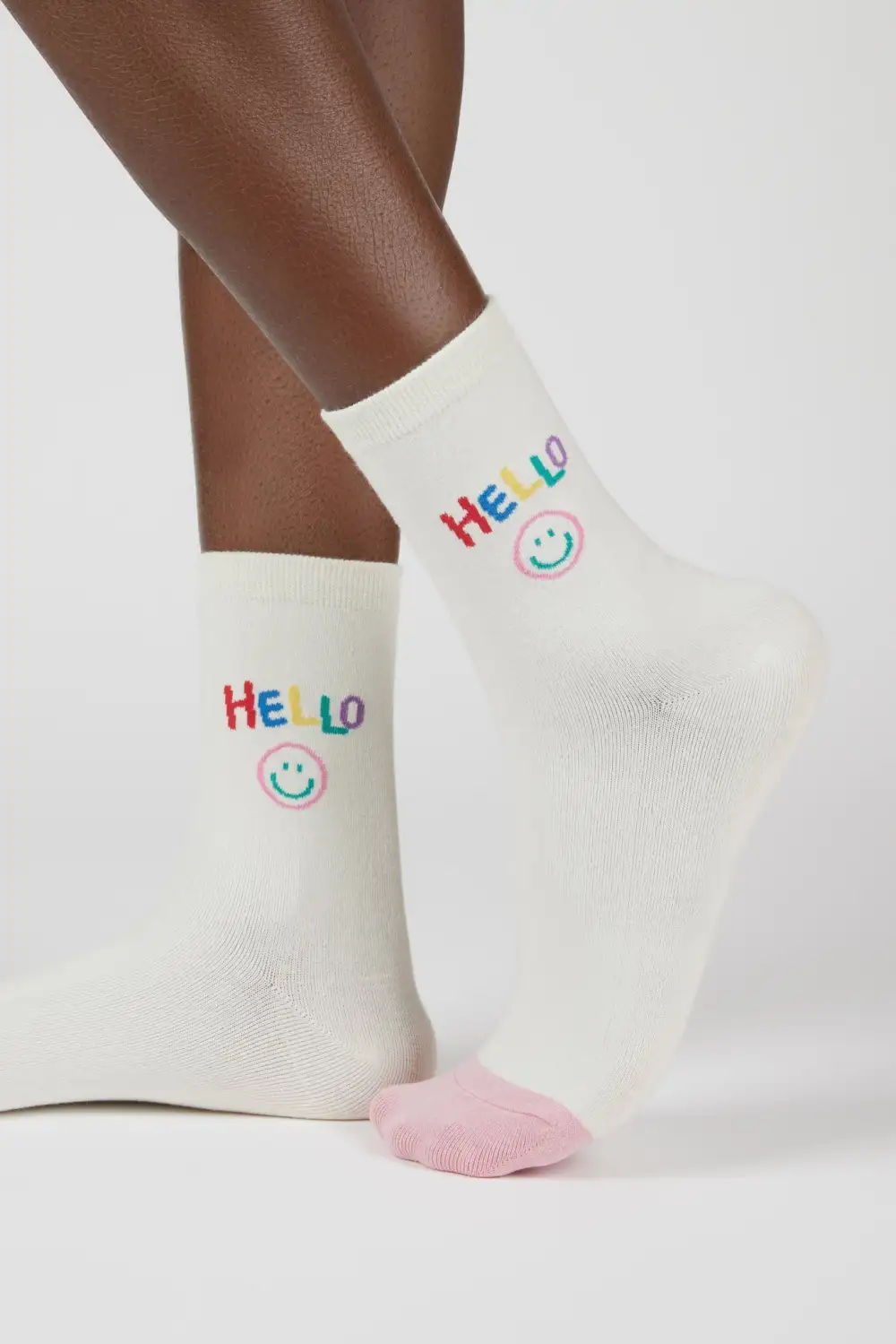 Hello Smiley Face Socks