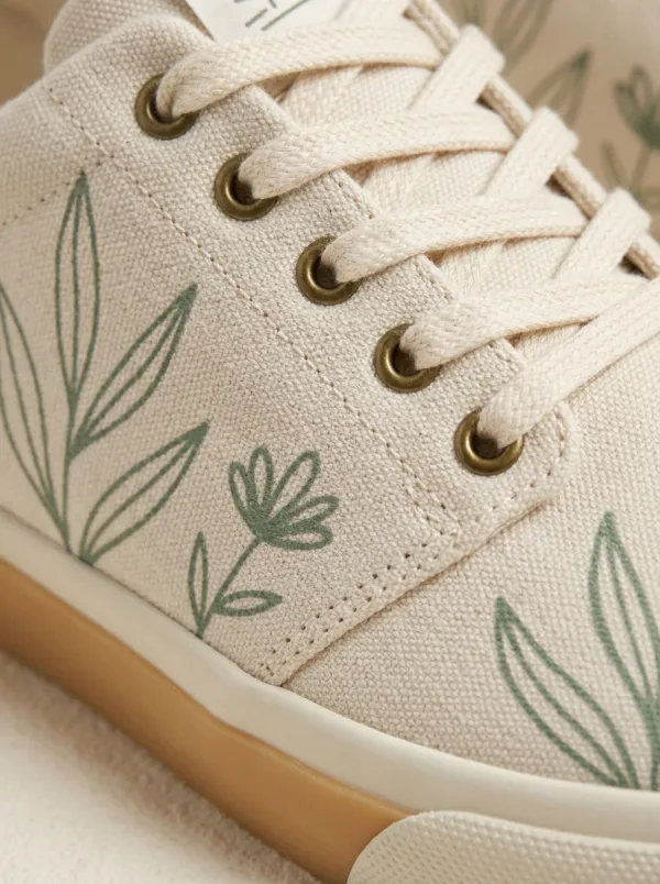 Daily Floral Botanical Finish Men's Canvas Shoes