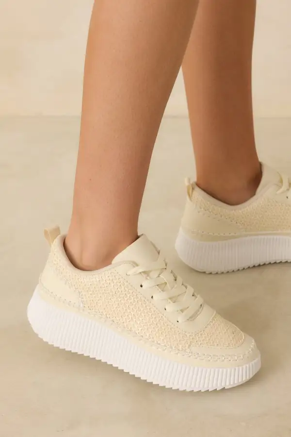 Knit Platform Sneakers