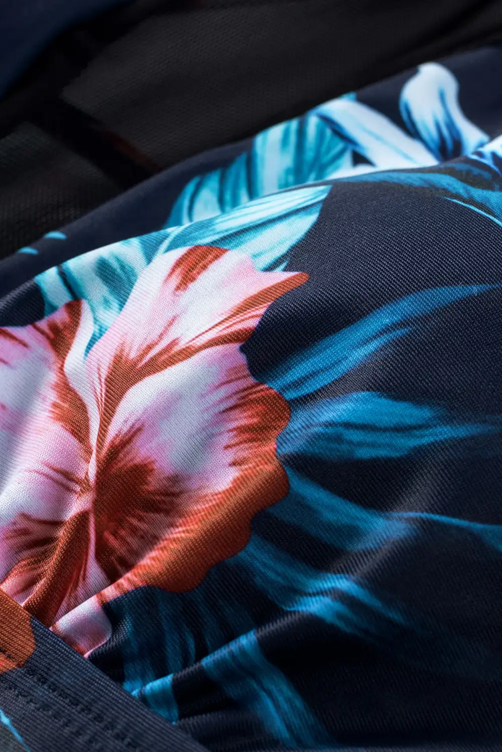 Mesh Accent Floral One-piece Swimwear