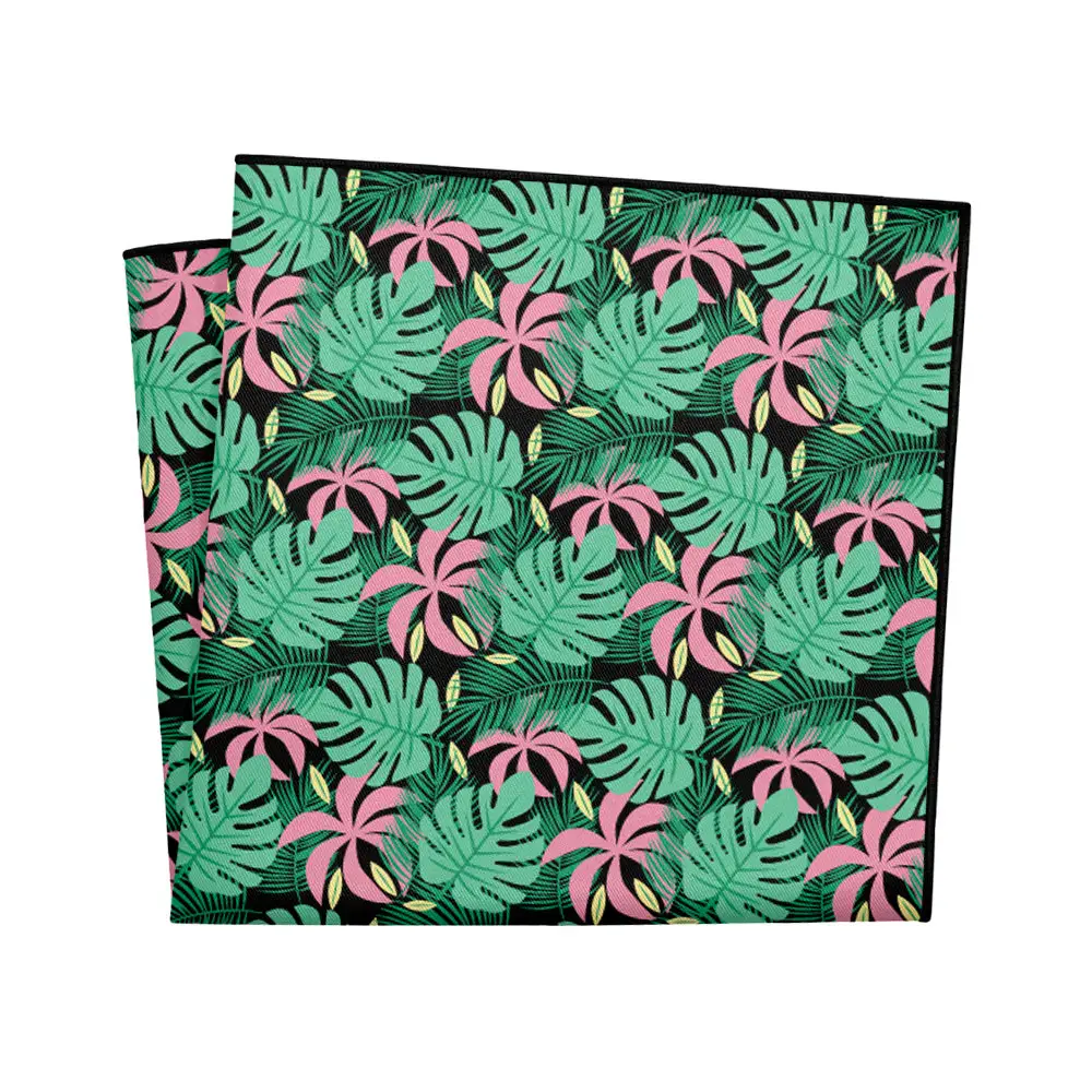 Modern Sleek Floral Pocket Square