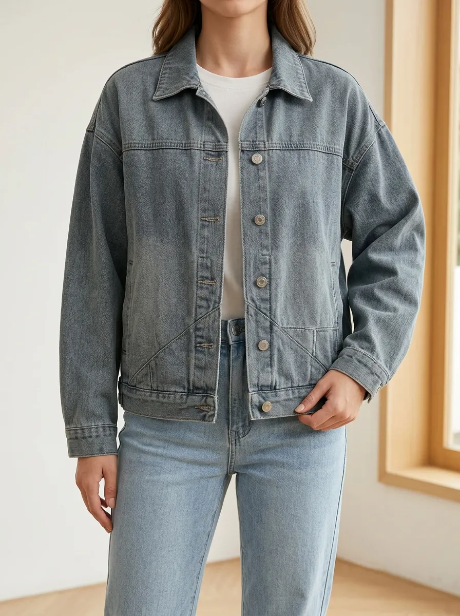 Minimalist Women's Denim Jacket
