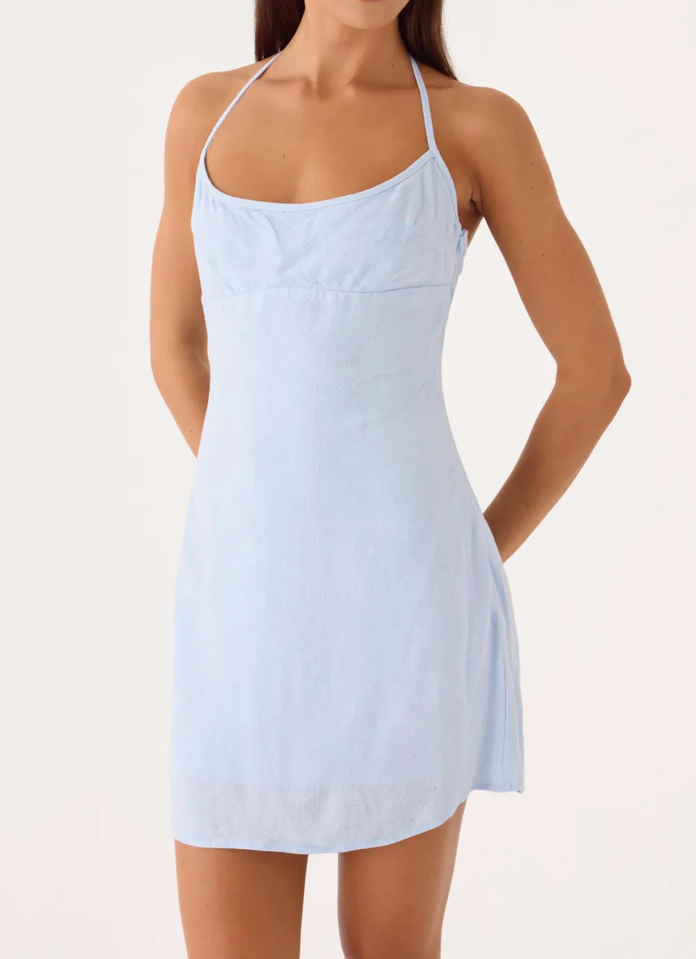 Polished Halter Mini Dress