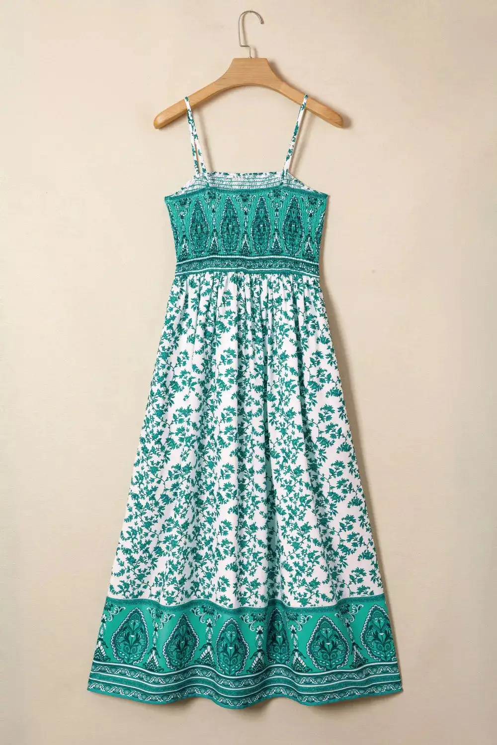 Polished Detail Floral Printed Maxi Dress
