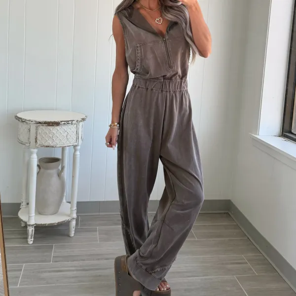 Hazel Hooded Jogger Jumpsuit