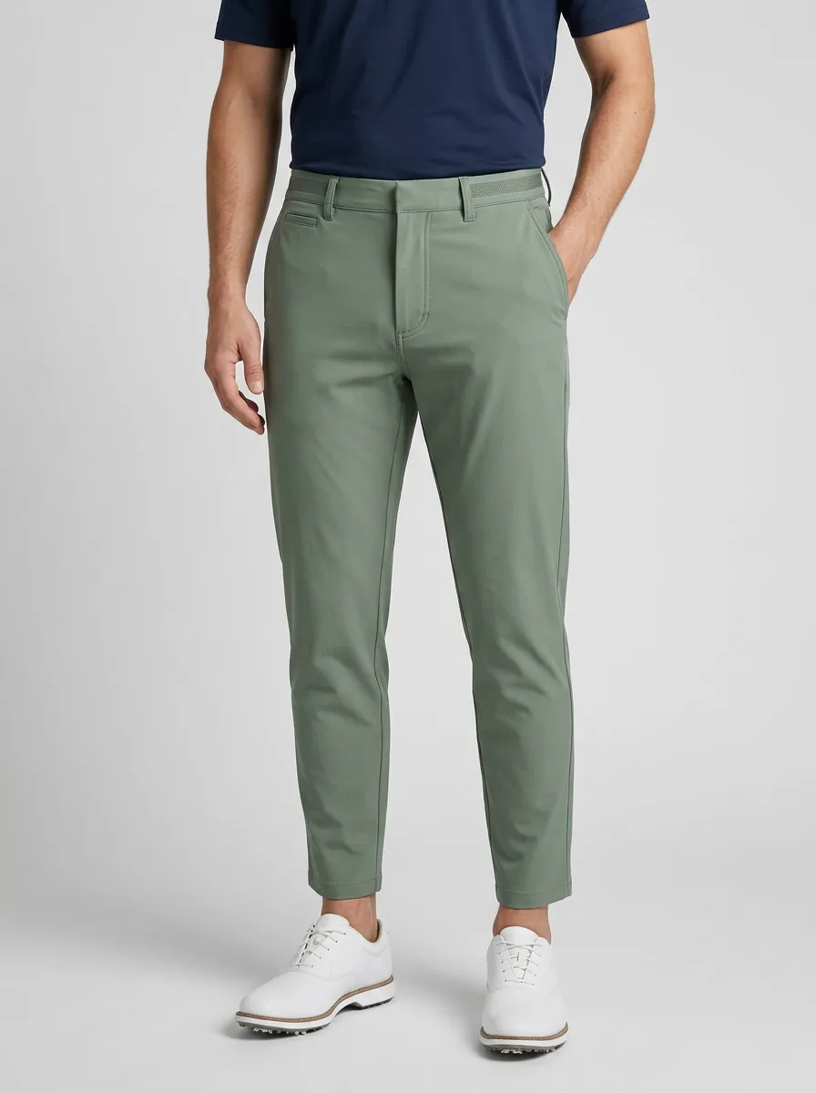 Flexible Men'S Golf Lover Solid Printed Trousers Fairway Wear