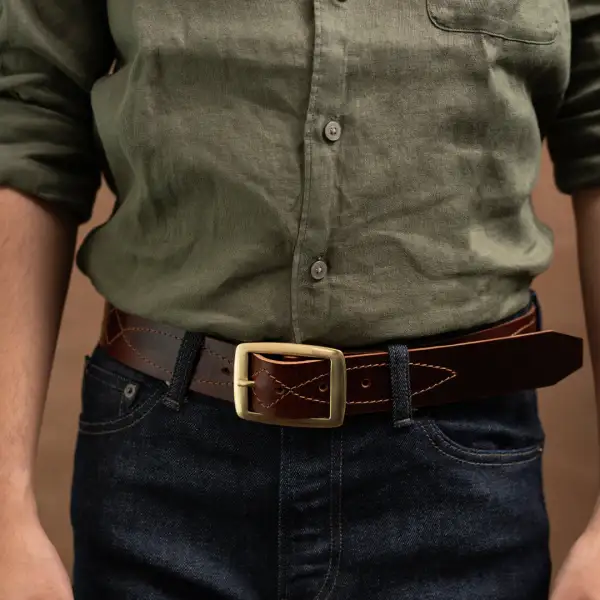 Minimal Full Grain Leather Belt