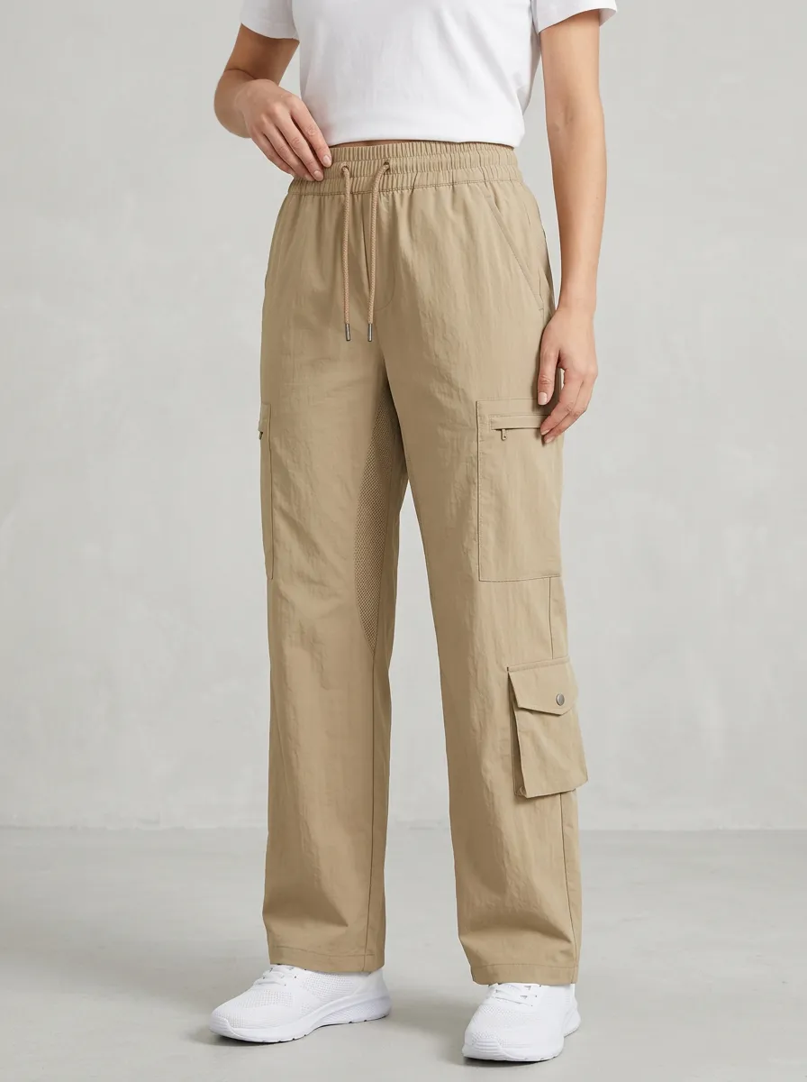 Relaxed Drawstring Outdoor Breathable Cargo Pants