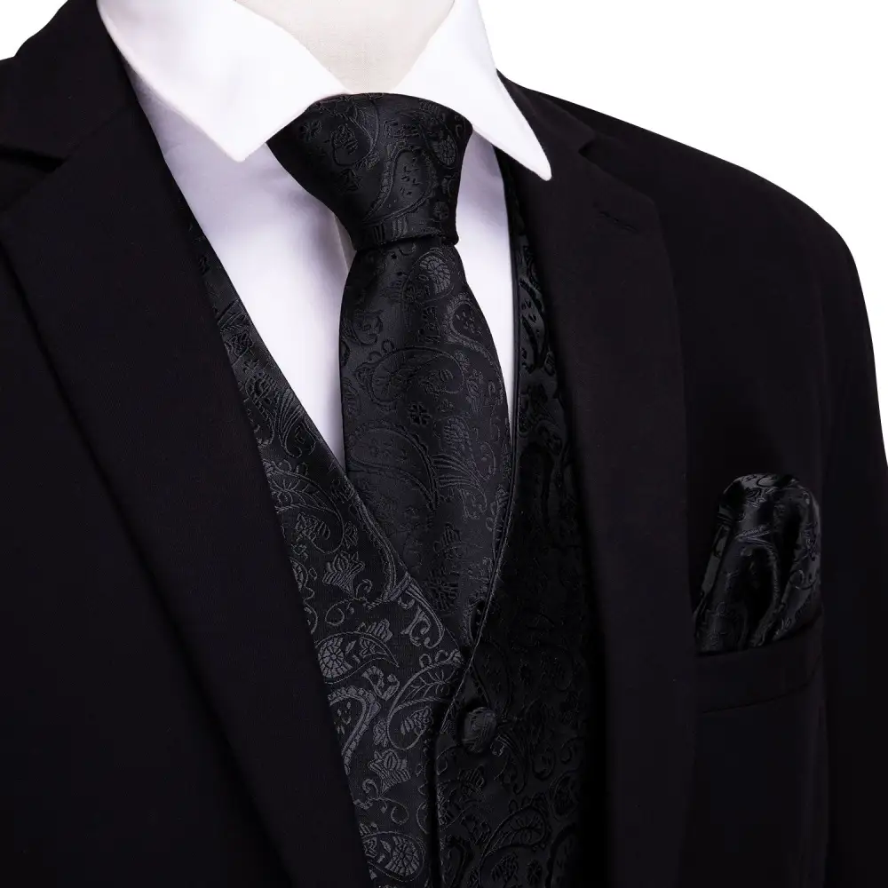 Paisley Jacquard Dress Vest Set