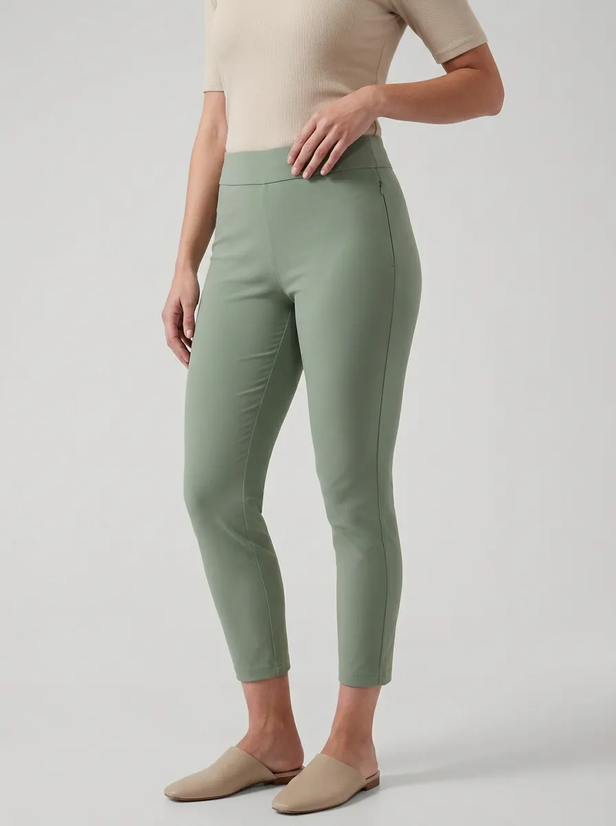 Casual-Chic Mid-Rise Stretch Women's Stretch Mid-Rise Pants