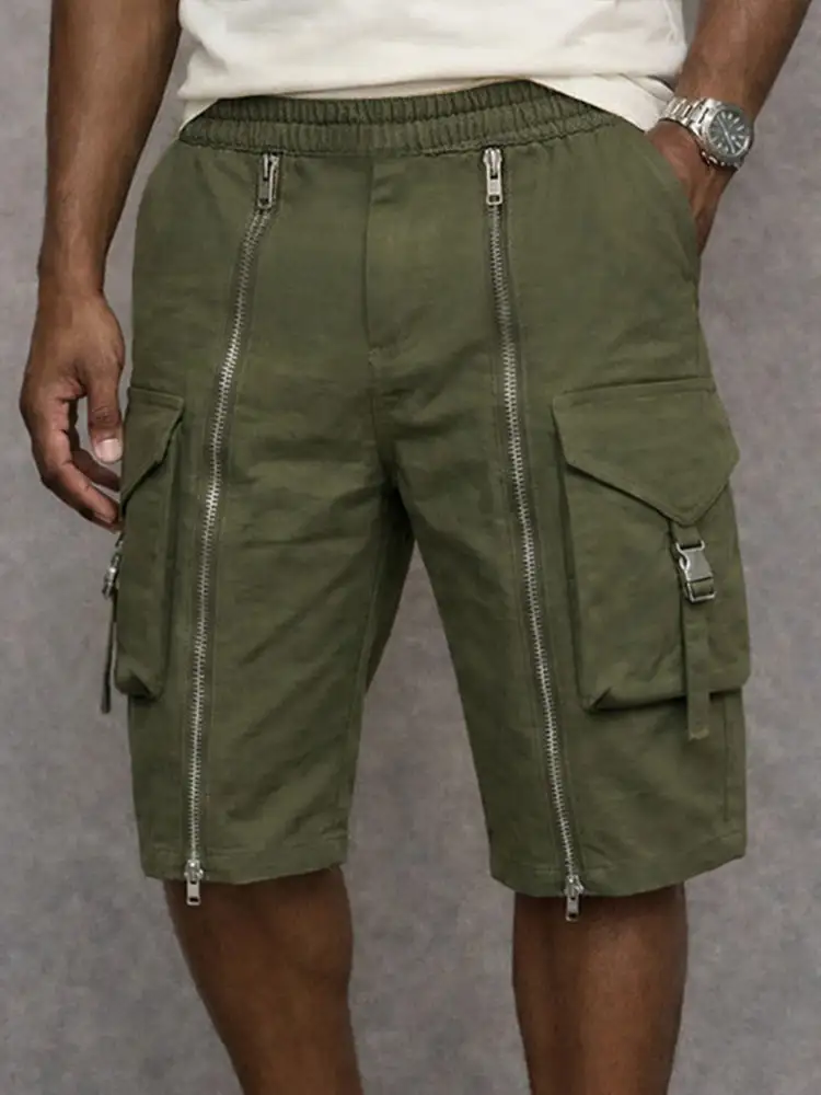 Zip Pocket Cargo Shorts