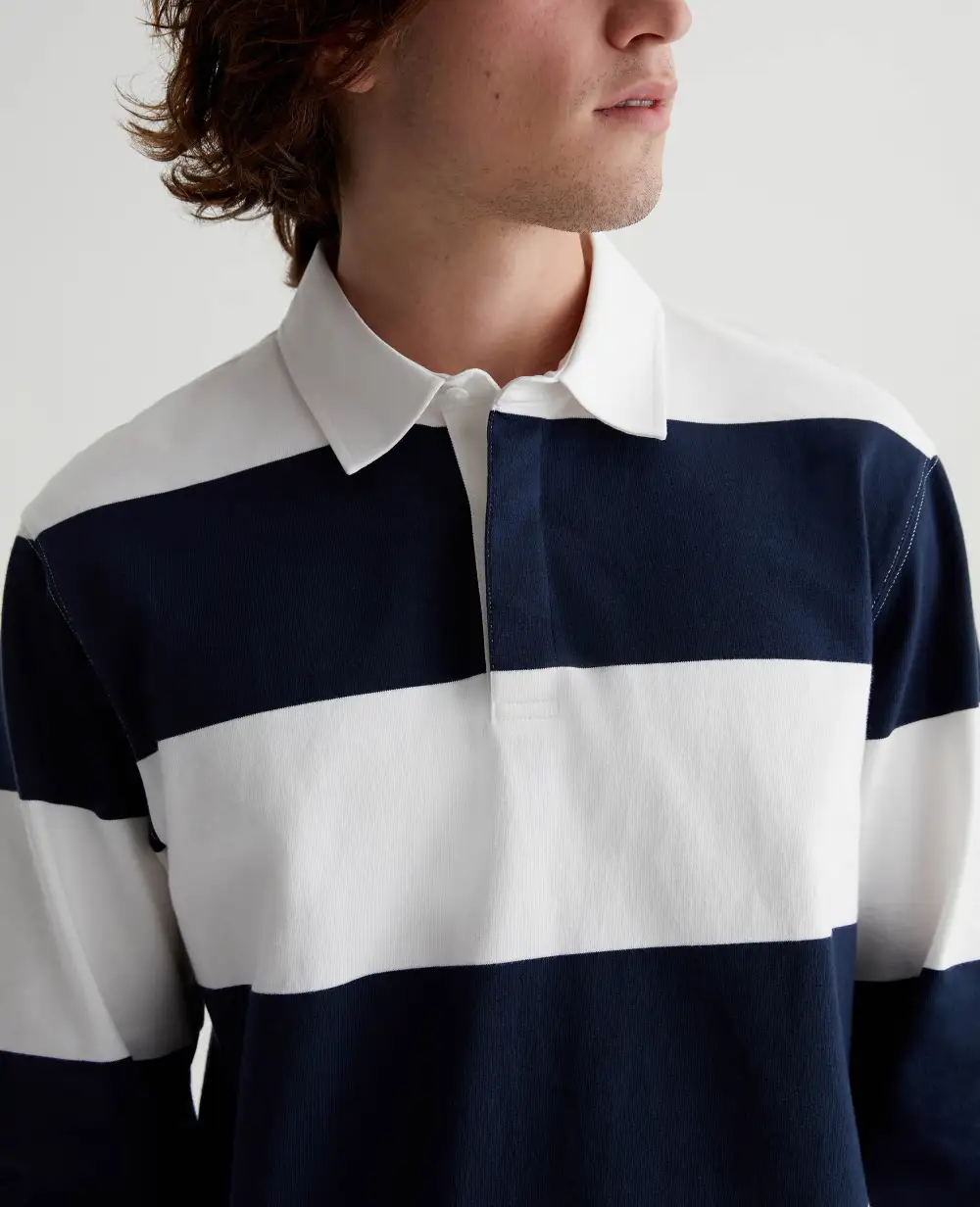 Men's Relaxed Fit Rugby Polo Shirt
