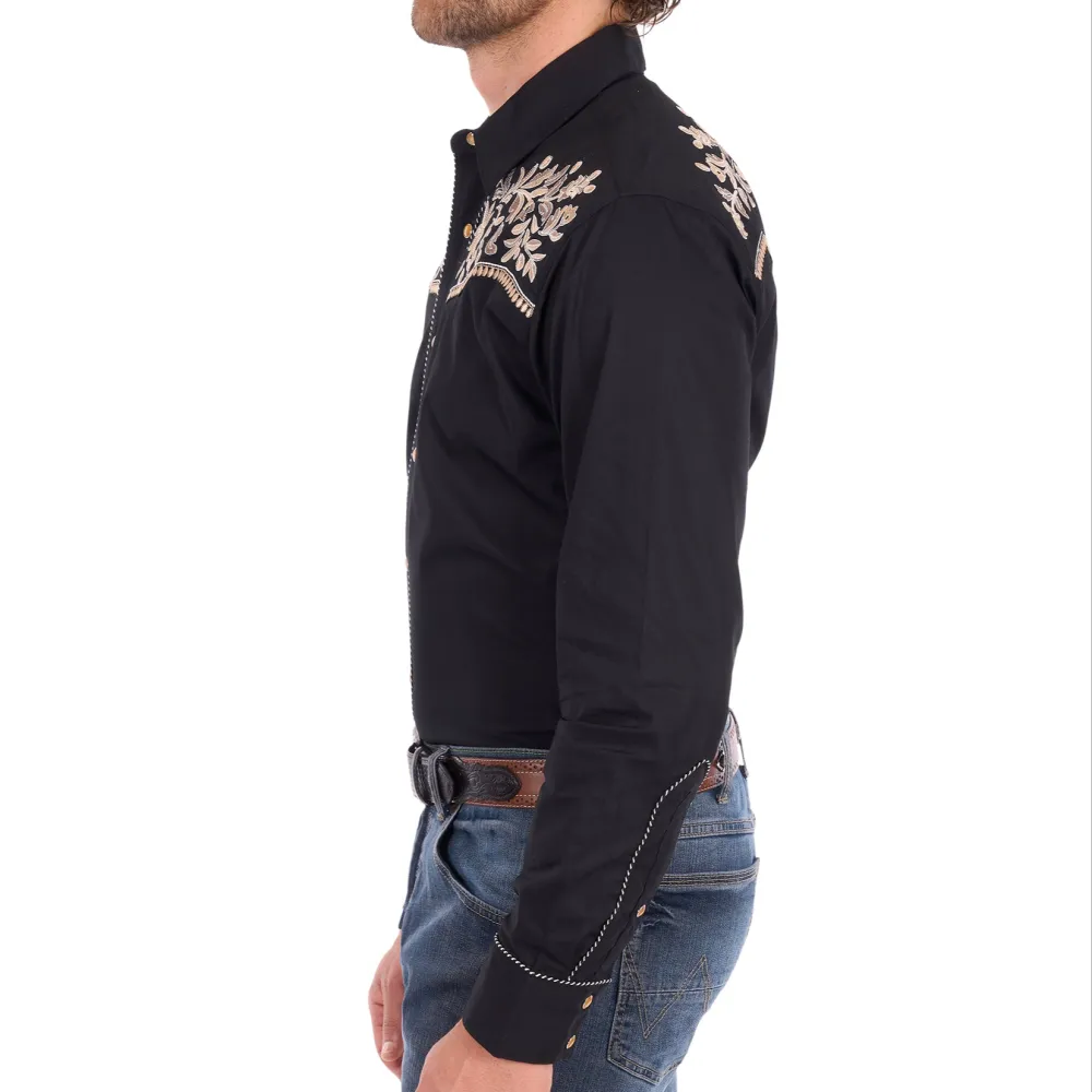 Men's Embroidered Long Sleeve Shirt