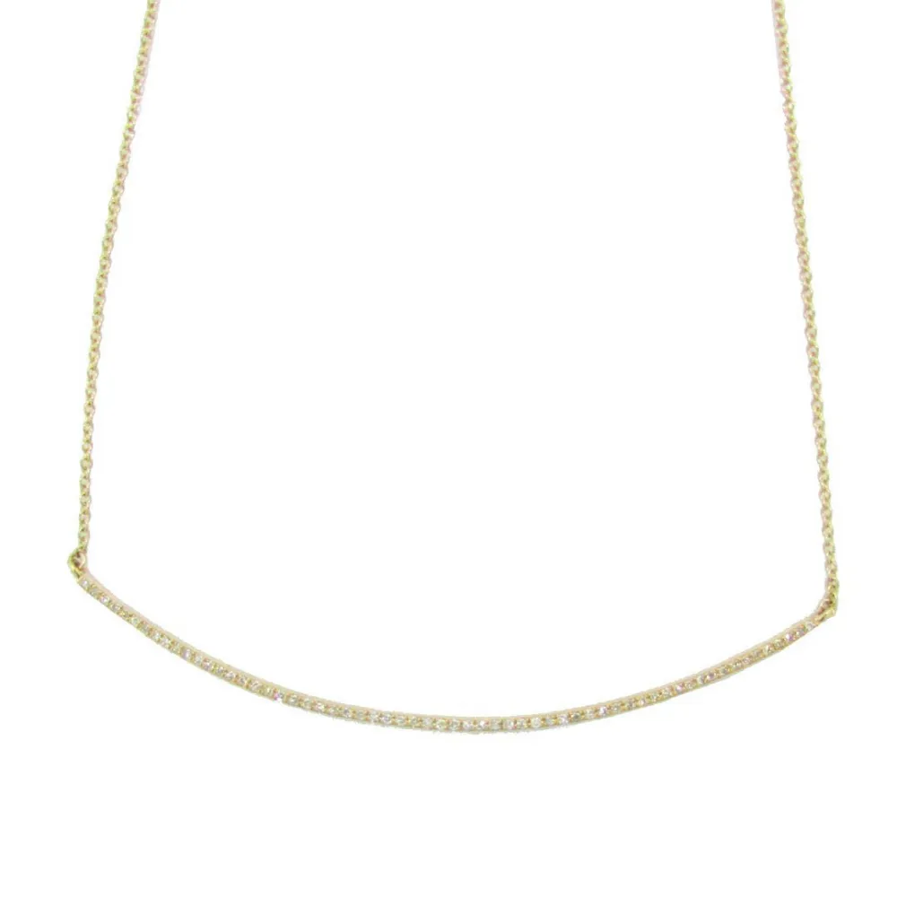 Modern Bar Diamond Necklace