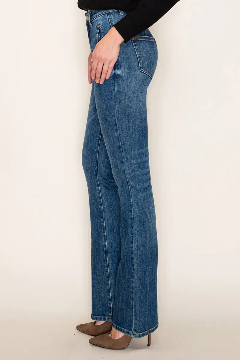 Women's High Rise Wide Leg Stretch Denim Jeans
